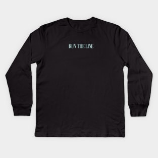 run the line Kids Long Sleeve T-Shirt